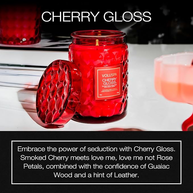 VOLUSPA Cherry Gloss 18 oz Scented Coconut Wax Candle - Image 2
