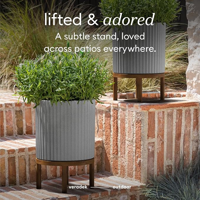 Veradek Demi Series Round Planter w/ Stand - Image 9