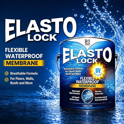 ElastoLock Waterproof Membrane Coating 1 Gallon, Exterior Foundation Sealer - Image 2