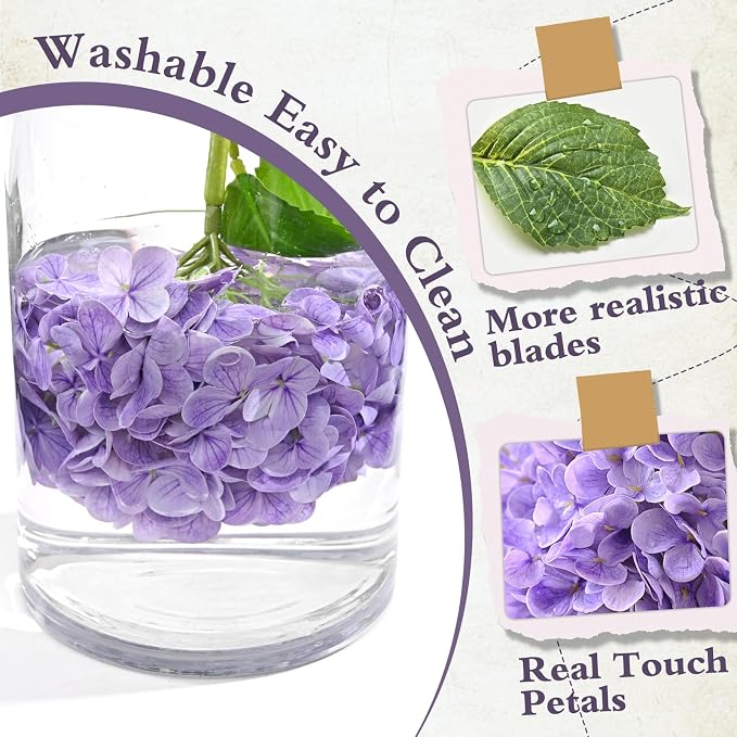 Hydrangea Artificial Flowers, 21in Real Touch Artificial Hydrangea Flowers - Image 5