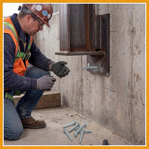 Hicarer 60 Pack 3/8 x 3 Inch Concrete Screws Galvanized - Image 6