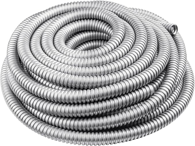 1 Inch 25 FT Flexible Reduced Wall Electrical Conduit, Iron Galvanized Cable by Xadnitu