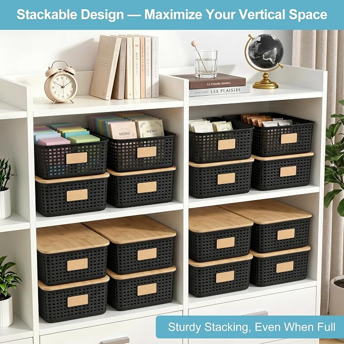 4 Pack Plastic Storage Bins - Image 3