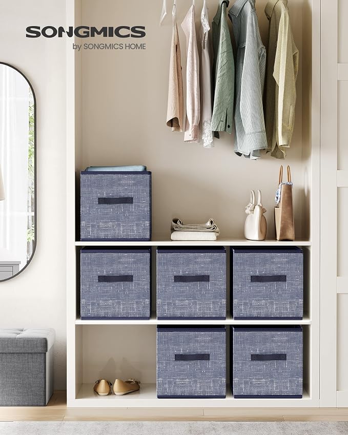 SONGMICS Storage Cubes, 13-Inch Foldable Closet Organizers | Non-Woven Fabric - Image 2