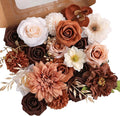 Artificial Flowers Fake Rose Flowers Dahlia by FloweroyalCrafts