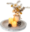 Hanobe Wooden Tray for Coffee Table: Candle Holder Plate Round Decorative by Hanobe
