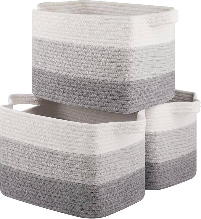 OIASKET Storage Basket for Organizing, Woven Baskets for Storage, Rectangle by OIASKET
