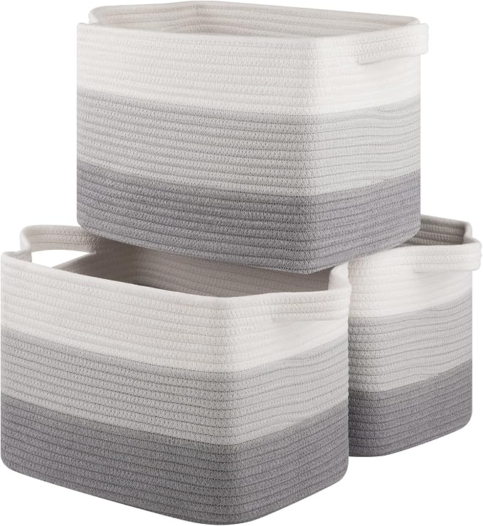 OIASKET Storage Basket for Organizing, Woven Baskets for Storage, Rectangle by OIASKET