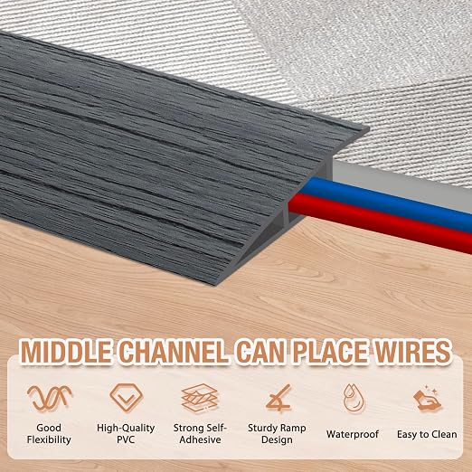 Floor Transition Strip Self Adhesive Vinyl Door Threshold Strip | Rubber - Image 3