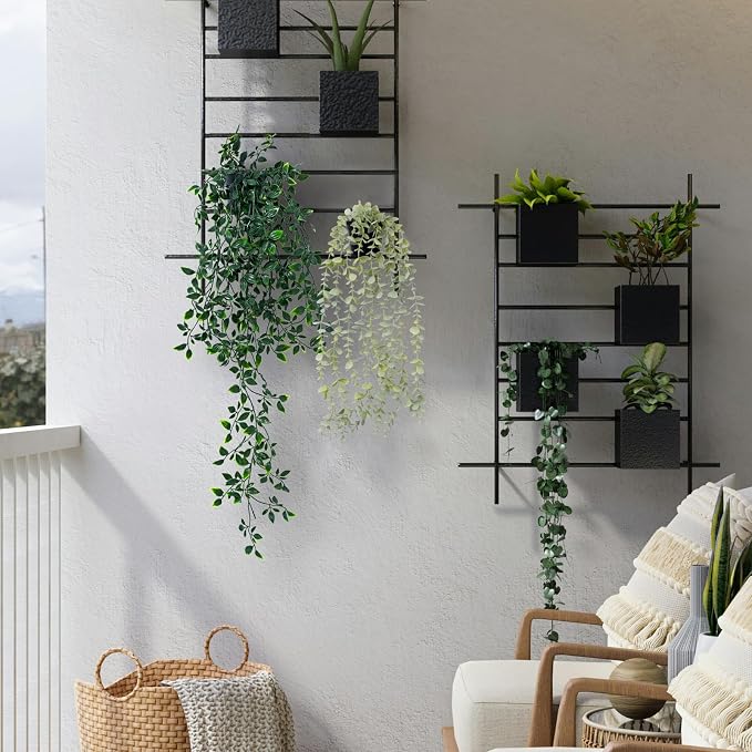 Freyalife Fake Plants Artificial Mandala Vine Faux Hanging Potted Plants - Image 7