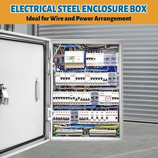 Electrical Junction Box 20x12x10, NEMA 4X IP66 Steel Enclosure Box | 1.5mm steel - Image 2