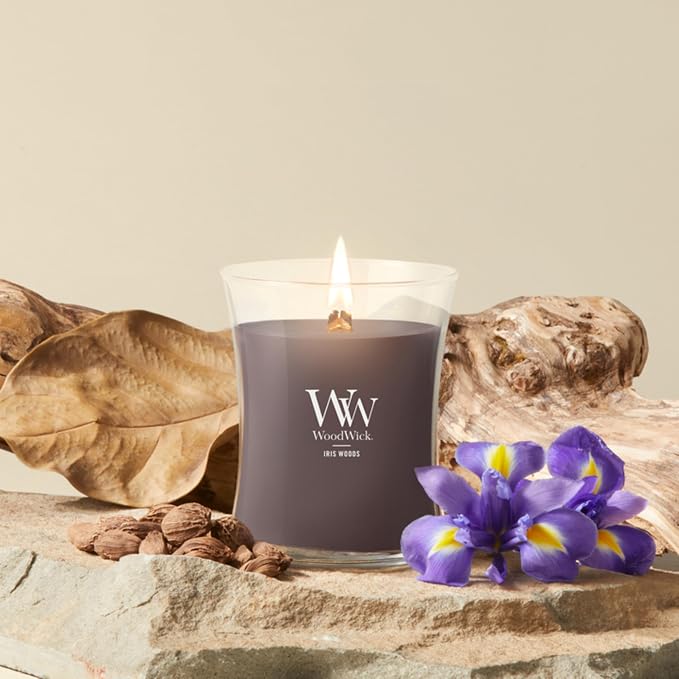 Woodwick Iris Woods Medium Hourglass Candle - Image 2