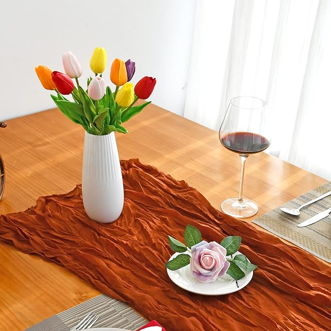 Mandy's 28pcs Artificial Multicolor Tulips | 13.5 Inch Lifelike PU Tulips Faux - Image 3