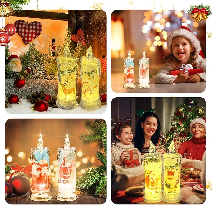 SupBri Christmas Flameless White Candles - Image 6