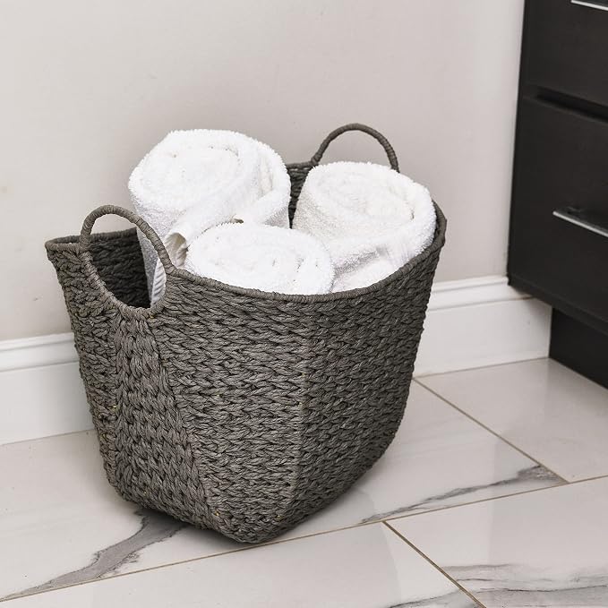 Household Essentials Handwoven Paper Rope Storage Basket - Image 7