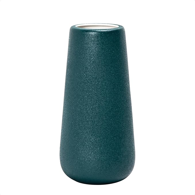 D'vine Dev 8 Inch Ceramic Flower Vase Textured Finishing, Minimalist Design by DvineDevPlanterPotsandStand