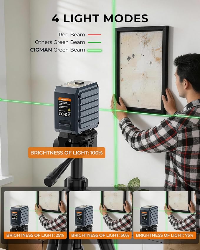Self-Leveling Laser Level, 100ft Green Cross Line - Image 3
