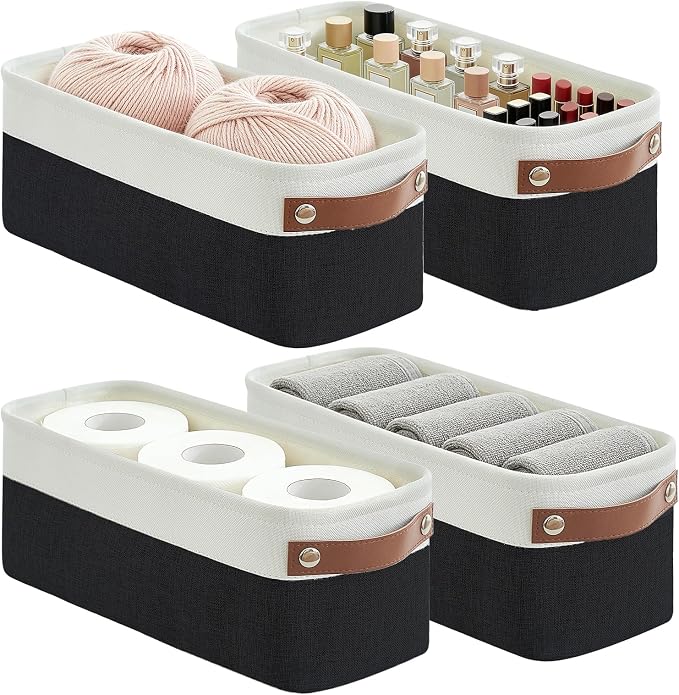 Small Fabric Storage Baskets, Decorative Basket by Bagnizer