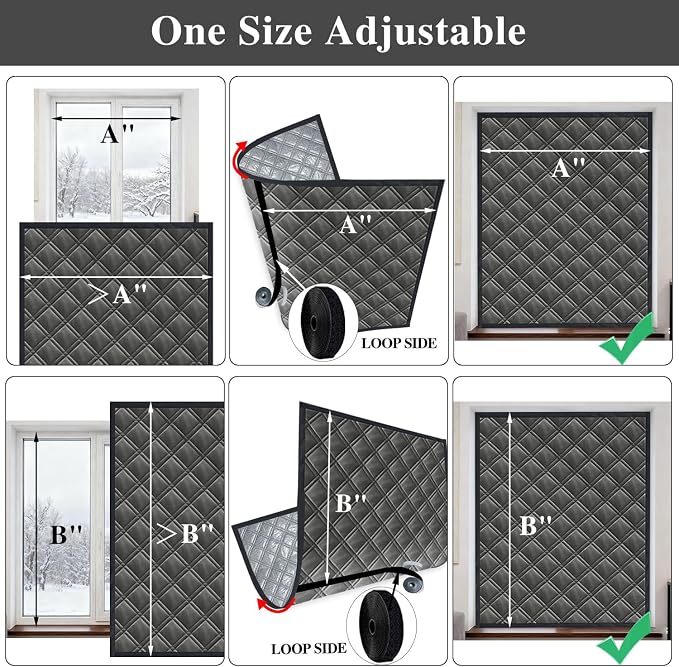 Thermal Window Cover for Winter, Max Adjustable to 43x59, Durable Oxford Cloth - Image 4