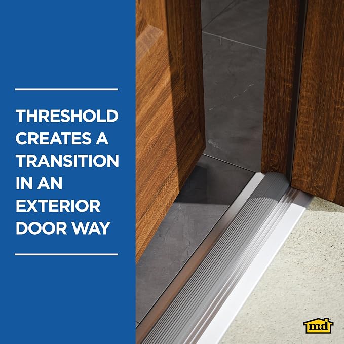 M-D Building Threshold, 3-3/4in x 3/4in x 36in | Heavy-Duty Aluminum, Flexible - Image 3