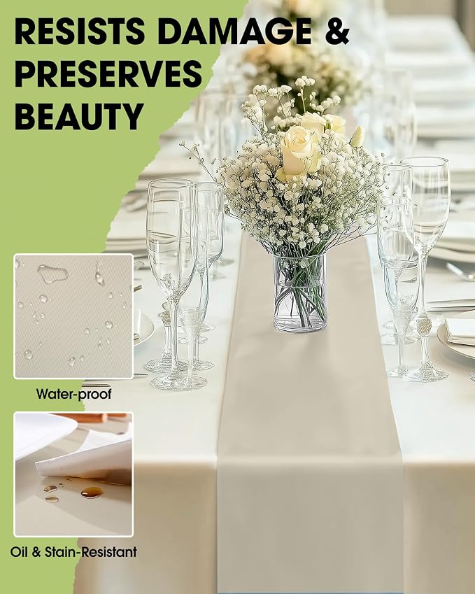 Pureegg Ivory Plastic Table Runners - Image 3