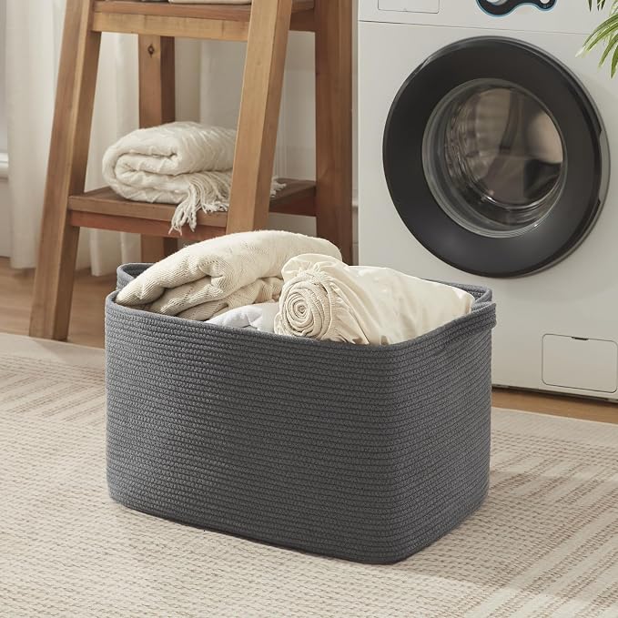 OIASKET 95L Extra Large Blanket Basket, Nursery Blanket Storage - Image 6