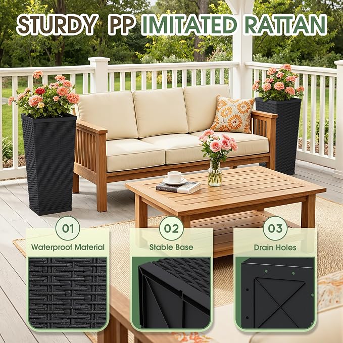 30 Inch Tall Plastic Planters - Image 5