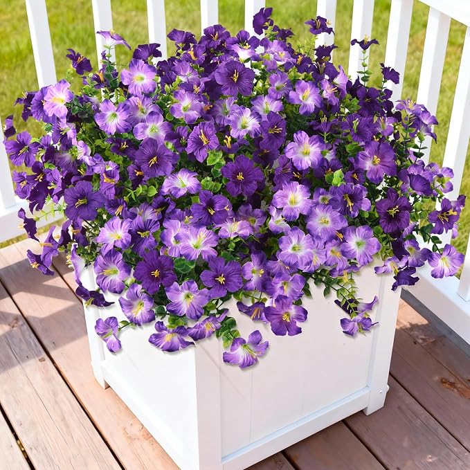 INQCMY Artificial Fake Petunias Flowers by INQCMYPlantRack