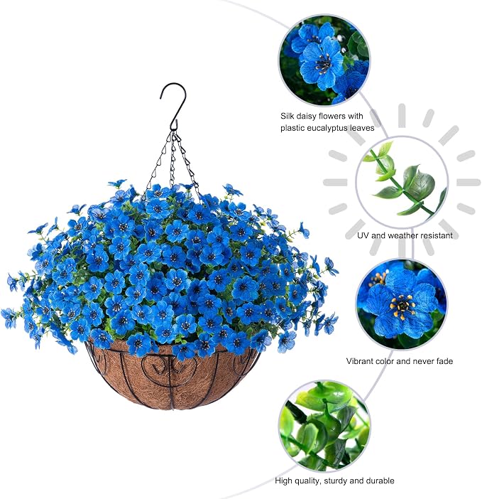 Artificial Fake Hanging Plants Flowers - Image 5