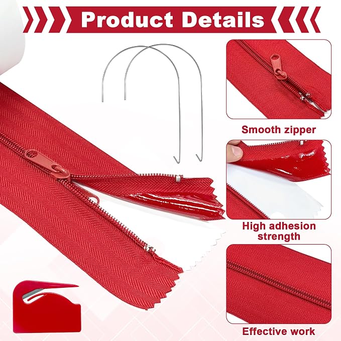 2 Pack Heavy-Duty Dust Protector Zipper Self-Adhesive Zipper - Image 3