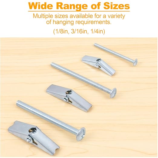 KURUI Hollow Wall Anchors Assorted Kit, Drywall Anchors Assortment Set - Image 7