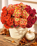 Artificial Fall Flowers for Outdoors, 6 Bundles Faux Geraniums | UV-Resistant by Unknown