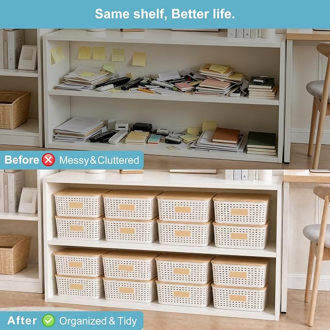 4 Pack Plastic Storage Bins - Image 7