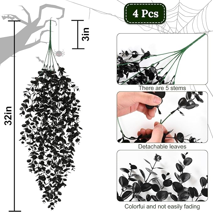 4Pcs Artificial Hanging Plants - Image 7
