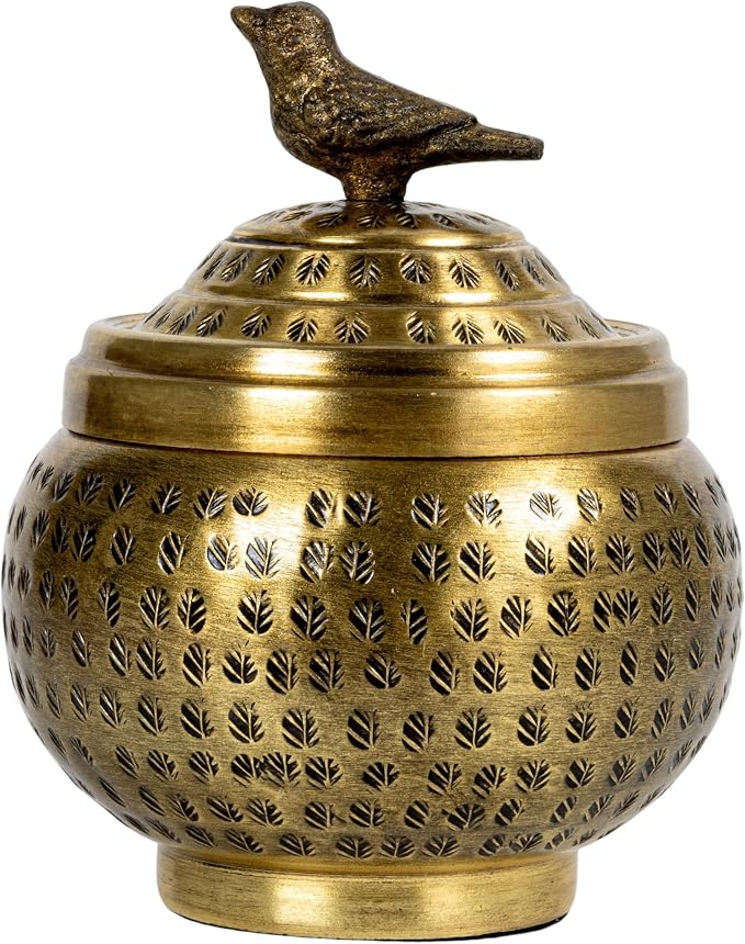 Round Hammered Metal Container - Image 6