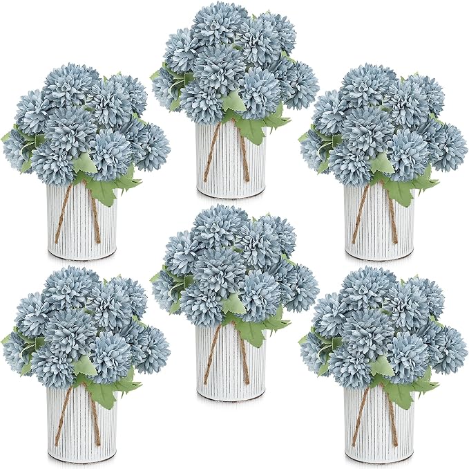 6 Set Pre-Made Flower Table Centerpieces by SEKNHOP