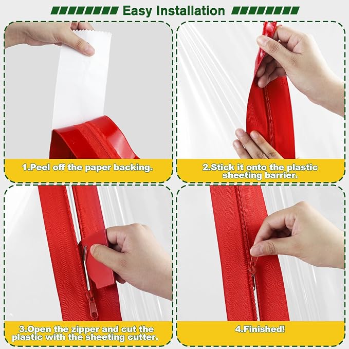 10 Ft Dust Barrier Poles 4 Pack - Image 6