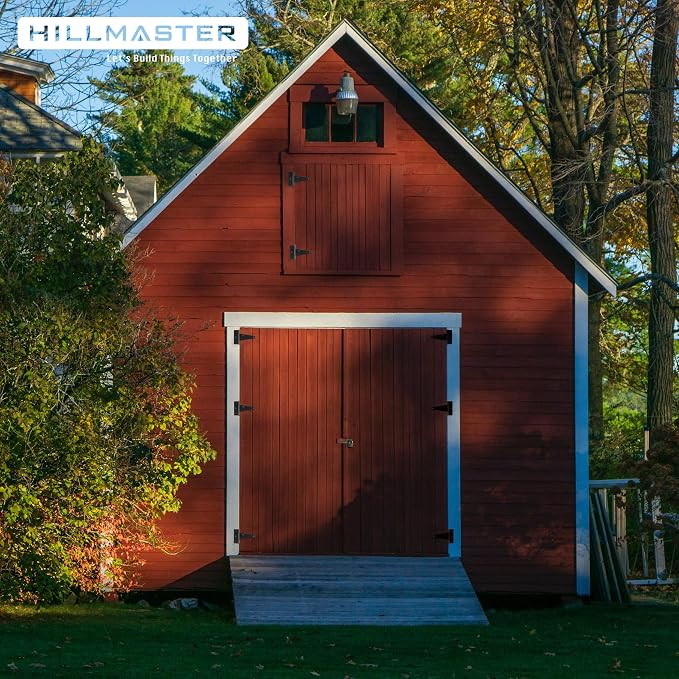 HILLMASTER 4 Inch T-Strap Hinges Shed Window Door Hinges Gate Strap Hinges - Image 5