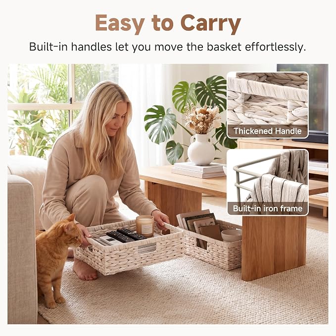 StorageWorks Large Wicker Storage Baskets - Image 4