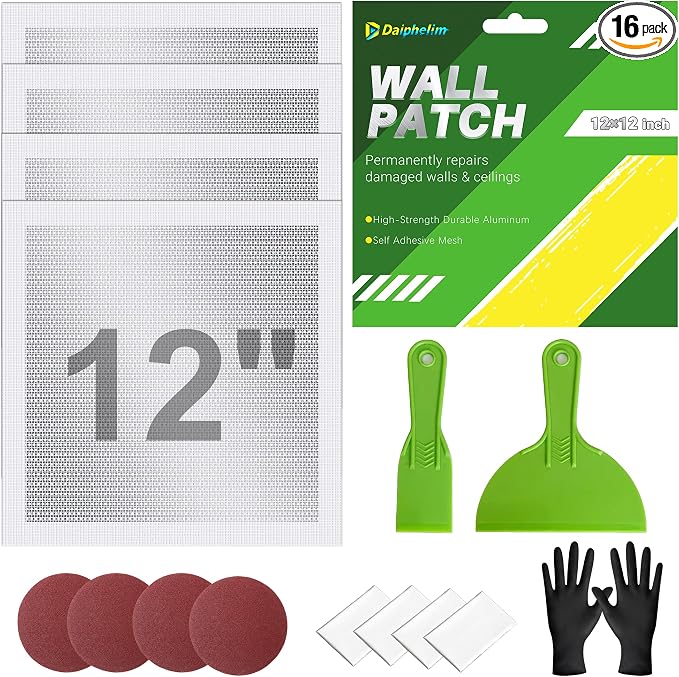 12 x 12 Inch Drywall Repair Kit – 4 Pcs Large Drywall Patch by Unknown