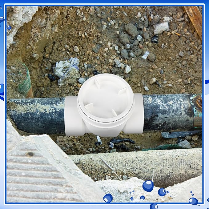 Tondiamo 2 Pcs Backwater Valve Drain Backflow Preventer Valve Prevent Sewage - Image 7