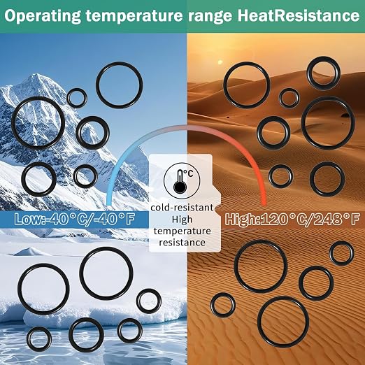 320Pcs Black Small Nitrile Rubber O-Ring Assortment Kit | Oil Resistant NBR - Image 5