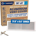 30x8 Aluminum Wall Ceiling Air Return Vent Cover HVAC Rustproof Grille by ACLAMINAIRE