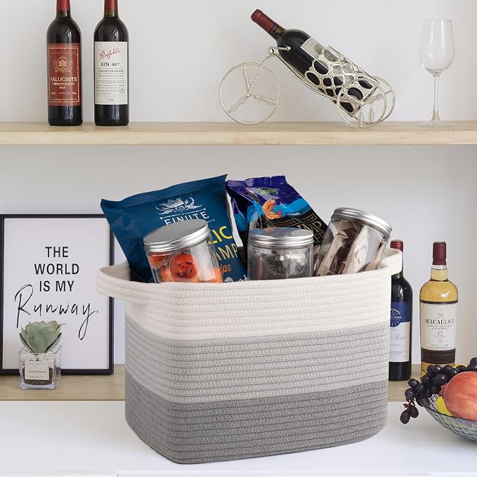 OIASKET Storage Baskets for Organizing, Woven Baskets for Shelves, Rectangle - Image 7