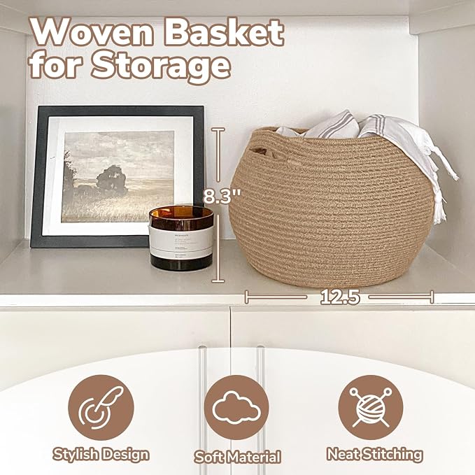 Goodpick Round Small Wicker Storage Basket - Image 4