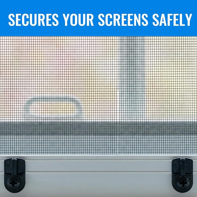 Blulu 24 Pack 13/16 x 1/2 Inches Flush Nylon Window Screen Clip - Image 5