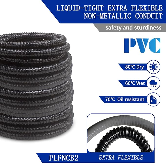 Yariwiz Black Special Extra Flexible Electrical Conduit Liquid Tight PVC - Image 3