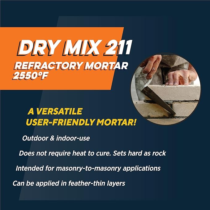 Rutland Dry Mix 211 Refractory Mortar 2.5 Pound - Image 2