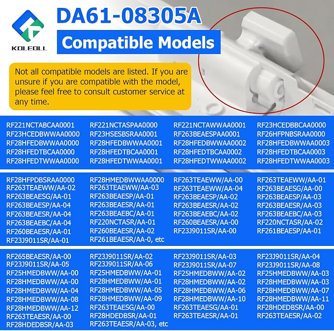 2PCS DA61-08305A Refrigerator French Door Hinge Replacement Compatible - Image 6