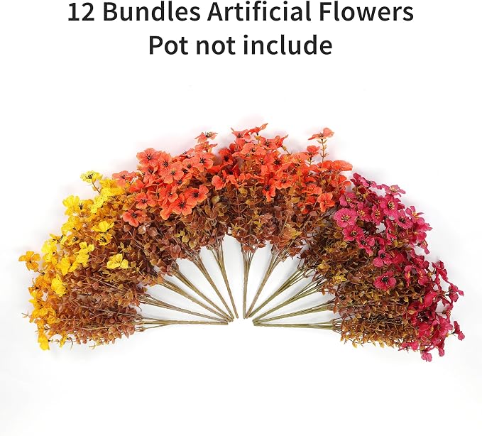 Artificial Fake Mums Flowers Plants - Image 6